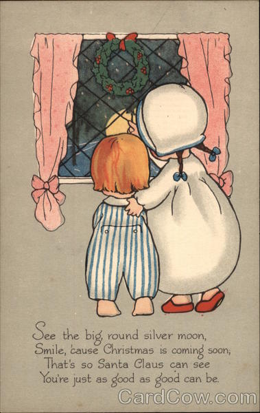 See the big, round silver moon Children