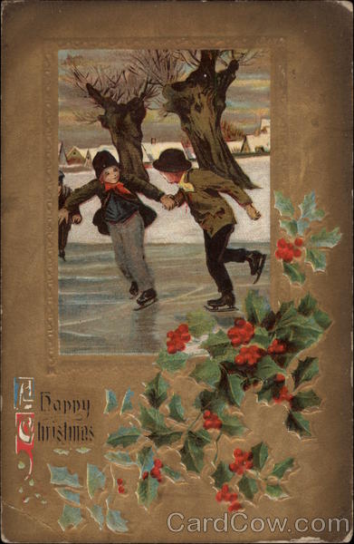 Children Skating on a Pond