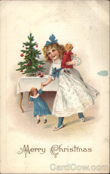 Young Girl with Dolls Children