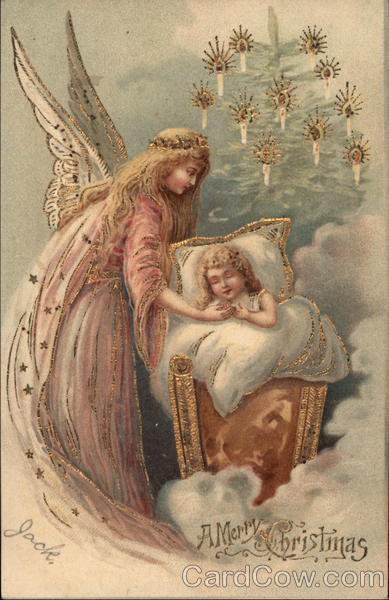 A Merry Christmas - Angel with Child Jack Angels