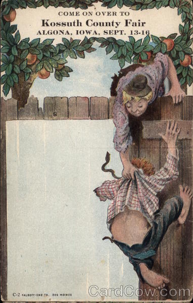 One Boy Helps Another Over a Fence Children