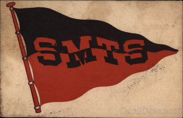 College Flag with SMTS in Orange and Black Universities