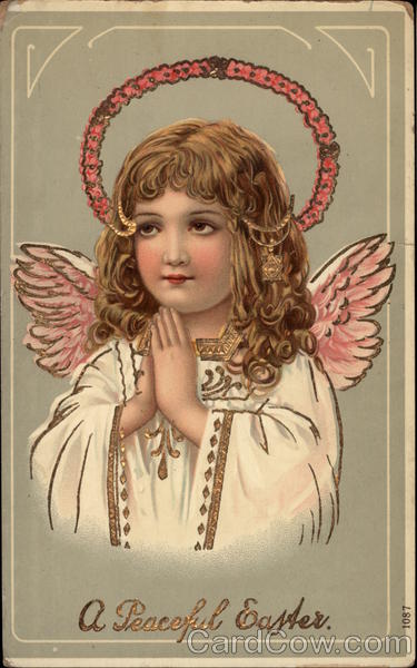 A Peaceful Easter - Angel Praying With Angels