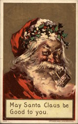 May Santa Claus Be Good To You Postcard