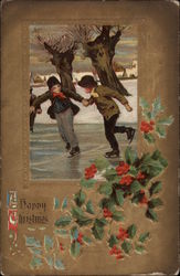 Children Skating on a Pond Postcard