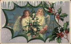 A Bright and Happy Christmas Postcard