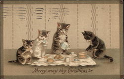 Cats Having a Picnic Postcard