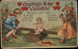 Greetings to my Valentine Postcard