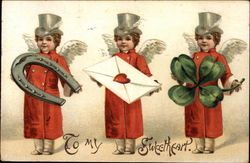 To My Sweetheart Cupid Postcard Postcard