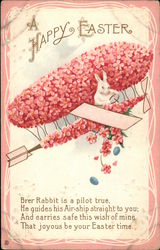 A Happy Easter With Bunnies Postcard Postcard