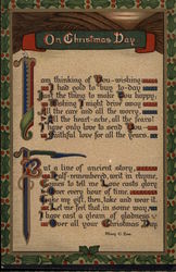 On Christmas Day Postcard
