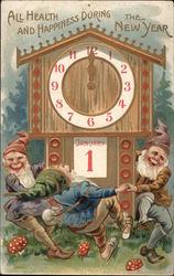 All Health and Happiness During the New Year Postcard