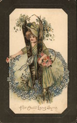 For Auld Lang Syne Beautiful Ladies Postcard Postcard