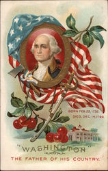 Celebrating Washington's Birthday Postcard