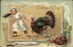 Thanksgiving Day - Chef with Turkey Thanksgiving Day - Chef with Turkey