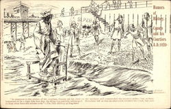 Canute and his Courtiers AD 1020 Postcard