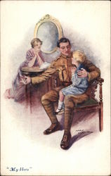 "My Hero" Military Postcard Postcard