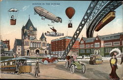 Boston in the Future Massachusetts Postcard Postcard