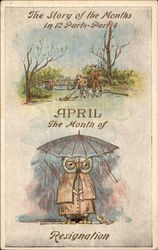 April - The Month of Resignation Postcard