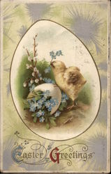 Easter Chick and Egg Postcard