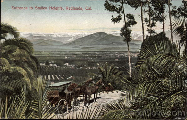 Entrance to Smiley Heights Redlands California