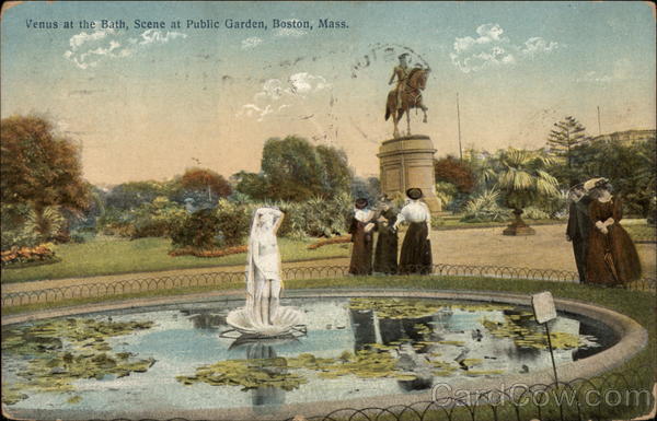 Venus at the Bath, Scene at Public Garden Boston Massachusetts