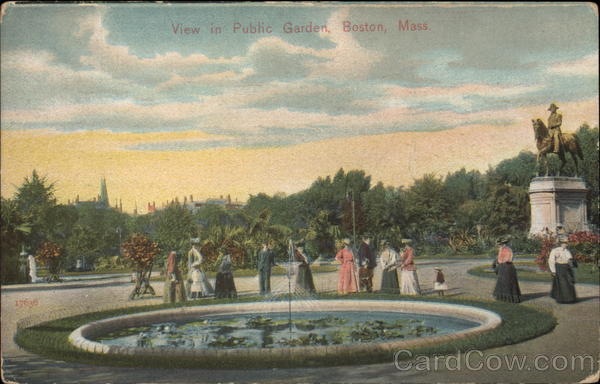 View on Public Garden Boston Massachusetts