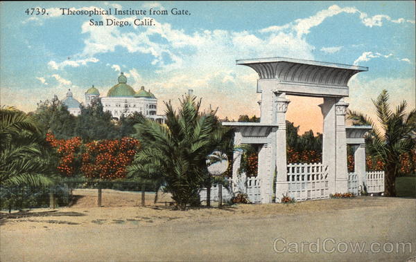 Theosophical Institute from Gate San Diego California