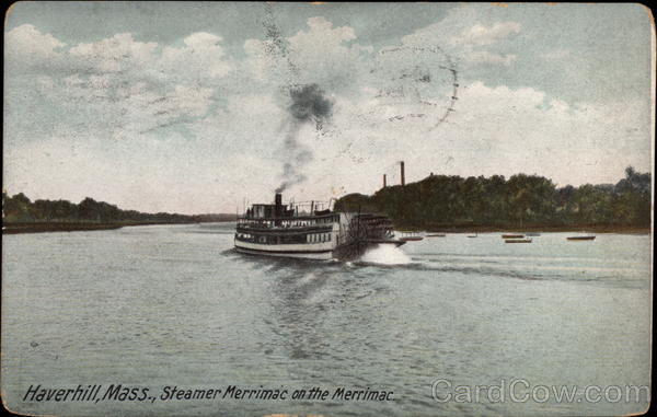 Steamer Merrimac on the Merrimac Haverhill Massachusetts