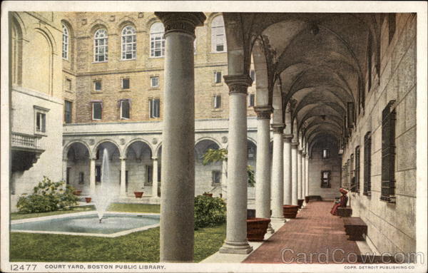 Court Yard, Boston Public Library Massachusetts