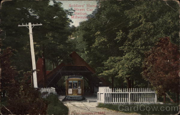 Soldiers' Home Street Car Station Milwaukee Wisconsin