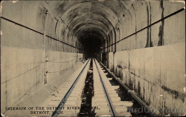 Interior of the Detroit River Tunnel Michigan