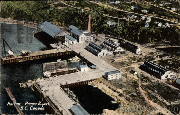 Aerial View of Harbor Prince Rupert BC Canada British Columbia