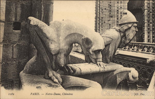Notre-Dame, Chimeres Paris France