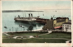 State Park and Dock Mackinac Island, MI Postcard Postcard
