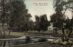 Water Works Park Paw Paw, MI Postcard Postcard