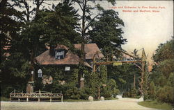 Lodge and Entrance to Pine Banks Park Postcard