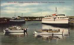American Motor Ferry "Chinook" arriving in the Harbour Postcard