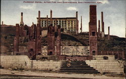 Fairmost Hotel, After Fire and Earthquake Postcard