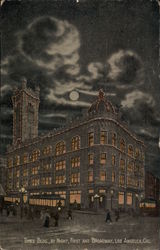 Times Building by Night, First and Broadway Postcard