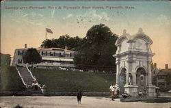 Canopy over Plymouth Rock & Plymouth Rock House Postcard