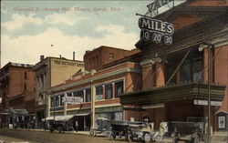 Griswold St. Showing Miles Theatre Detroit, MI Postcard Postcard