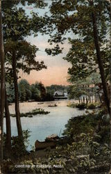 Canoeing Riverside, MA Postcard Postcard