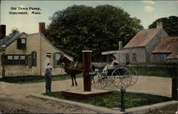 The Old Town Pump in Siasconset Postcard