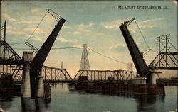 McKinley Bridge Peoria, IL Postcard Postcard