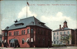 Post-Office & Front Street School Youngstown, OH Postcard Postcard