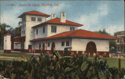 Santa Fe Depot Stockton, CA Postcard Postcard