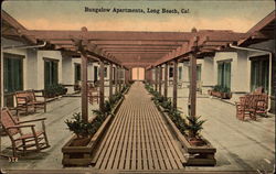 Bungalow Apartments Long Beach, CA Postcard Postcard