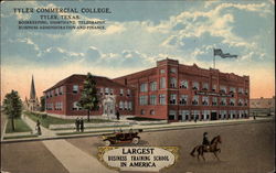 Tyler Commercial College Texas Postcard Postcard