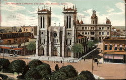 San Fernando Cathedral, City Hall Postcard